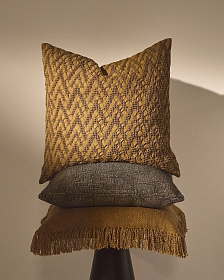 Чехол для подушки Machiel из вискозного жаккарда черно-белого цвета 50 x 50 см