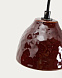 Подвесной светильник Drava из керамики бордового цвета