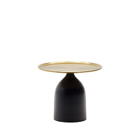 Liuva Круглый приставной столик из золотого металла Ø 52 см