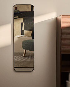 Черное металлическое зеркало Marco 55,5 x 150,5 см