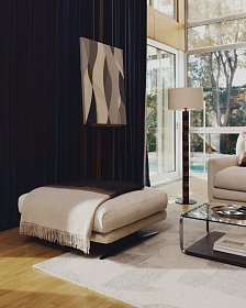 Абстрактный холст Marvilo серо-горчичного цвета 80 x 100 см