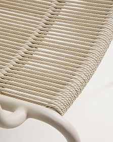 Уличное кресло Salis из алюминия цвета таупе и веревки