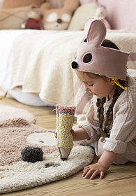 Шерстяной стираемый ковер Miss Mighty Mouse 100*120