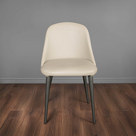 Стул MARBELLA серый матовый лак, экокожа 78