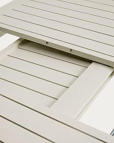 Раздвижной уличный стол Brela из алюминия цвета экрю 205(287) x 100 см