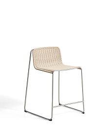 Уличный полубарный стул Tavari из бежевой веревки и стали