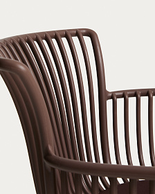 Уличный стул Surpika из пластика и коричневой стали