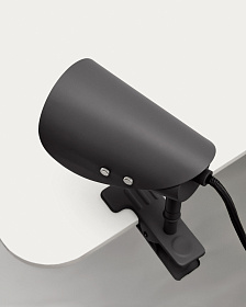 Маленькая настольная лампа Jula с зажимом из черного металла