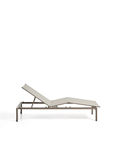 Шезлонг Lesina из алюминия и ткани цвета экрю