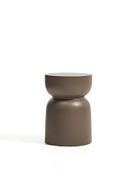 Уличный столик Garbet из коричневого бетона, диаметр 30 см