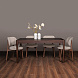 Обеденный стол RONDA темный орех V36W1
