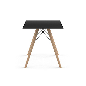 Обеденный стол Faz на деревянных ножках 70x70x74