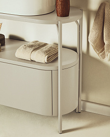 Тумба для ванной Arely из белой стали и белого лака