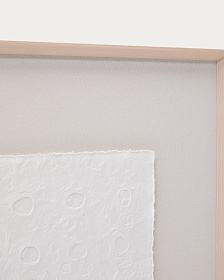 Olvin Абстрактная картина на белой переработанной бумаге с рельефным рисунком 103.6 x 123.6 cm