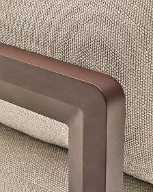 Трехместный диван Nerano из коричневого алюминия, 208 см