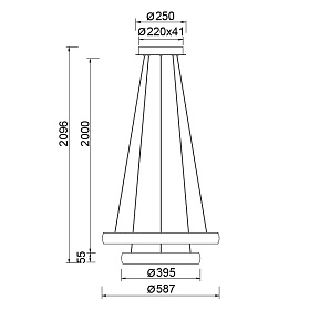 9429 Люстра подвесная FLATS