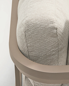 Трехместный диван Nerano из алюминия серо-коричневого цвета, 208 см