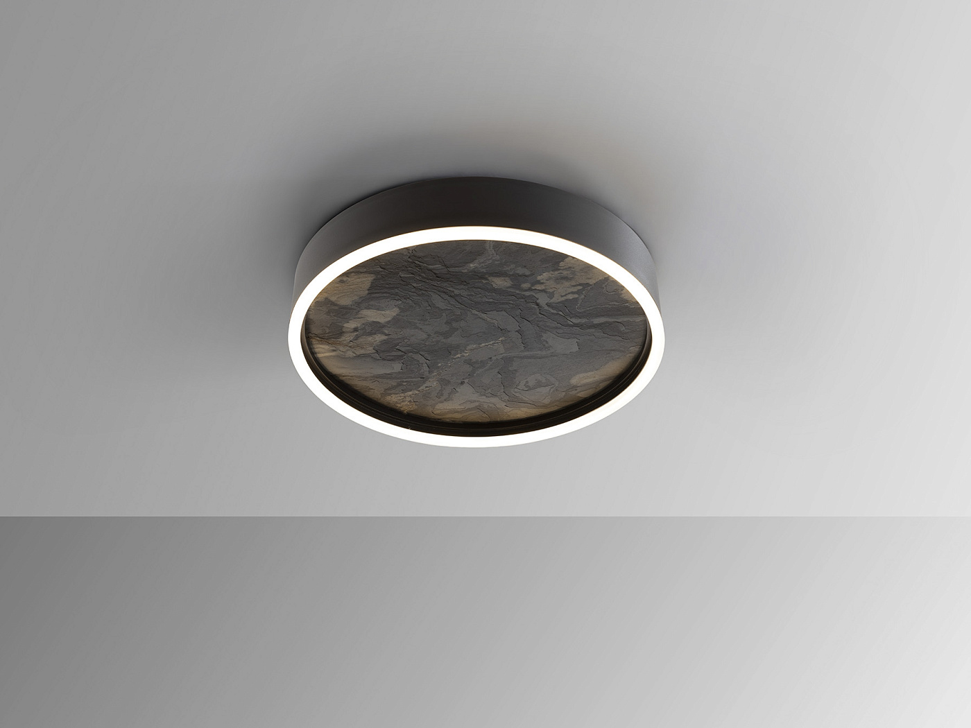 Потолочный светильник Stone CCT- черный LED 40D