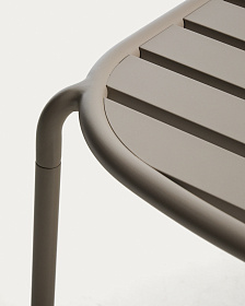 Уличный журнальный столик Joncols из алюминия с бежевой отделкой Ø 113 x 65 см