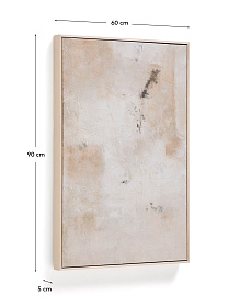 Абстрактная картина Selnar бежевая 60 x 90 см