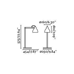 Venice Черная настольная лампа 1xE27