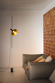 Подвесной светильник / торшер Whizz черный / золотой