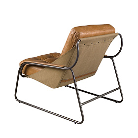 Коричневое кожаное кресло модель 5155