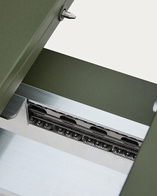 Раздвижной уличный стол Izola из алюминия с зеленой отделкой 220 (280) x 100 см