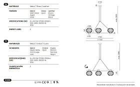 Люстра Irzo 6 матовый черный / коричневая кожа