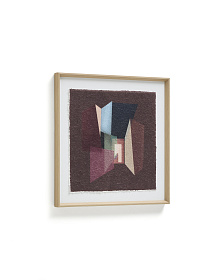 Многоцветная картина Veluni из переработанной бумаги 60 x 60 см