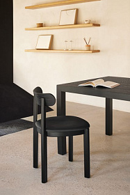 Стул Nara черный/черный PU