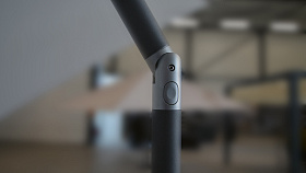 Зонт Riva антрацит 250x250 с основанием 6008 и чехлом 7970