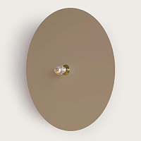 Настенный светильник Flat A1135 черный металл с тканевым диском 1135/90 см