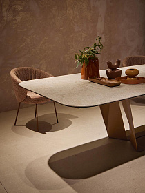 Выдвижной стол с закруг. краями Plec 220(300)x100