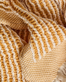 Хлопковый плед Lideba в оранжевую полоску, 100 x 170 см