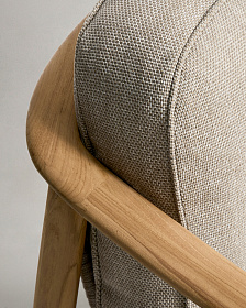 Уличный 2-х местный диван Elunda из тикового дерева и бежевой веревки