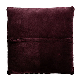 Подушка Lis вышитый коричневый цвет