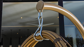 Подвесное кресло Heri OFF WHITE с основанием 2900