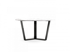 Обеденный стол Yarkon 150 Carrara мрамор/черный