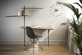 Стол письменный с полками Unica шпон ореха