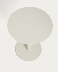 Уличный столик Asinara из алюминия цвета таупе, диаметр 40 см