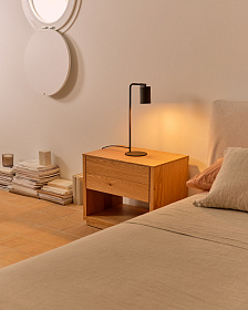 Alguema Прикроватная тумба из шпона дуба с натуральной отделкой 40 x 50 см