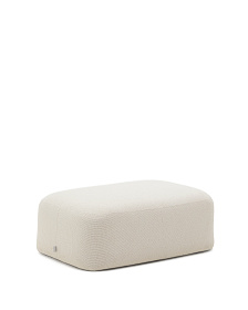 Пуф Martina из шенилла цвета экрю 123 x 85 см