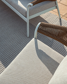 Комплект садовой мебели Zuara алюминия цвета экрю и коричневой веревки