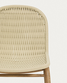 Комплект садовой мебели Sori стол и 6 стульев Alipa из акации и веревки цвета экрю