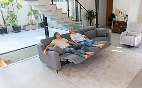 Диван Berlin 3-х местный с реклайнером BV1+3MR+BV2