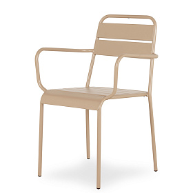Садовый стул Lianis с подлокотниками цвета капучино