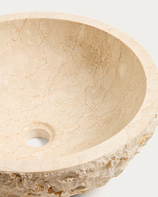 Раковина Orvane из бежевого мрамора Ø 40 см