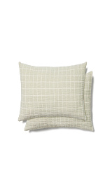 Комплект из 2 чехлов для подушек Tivaro из хлопкового жаккарда в светло-зеленую клетку 30 х 50