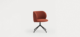 Поворотный стул Mogi кирпичный с черными ножками